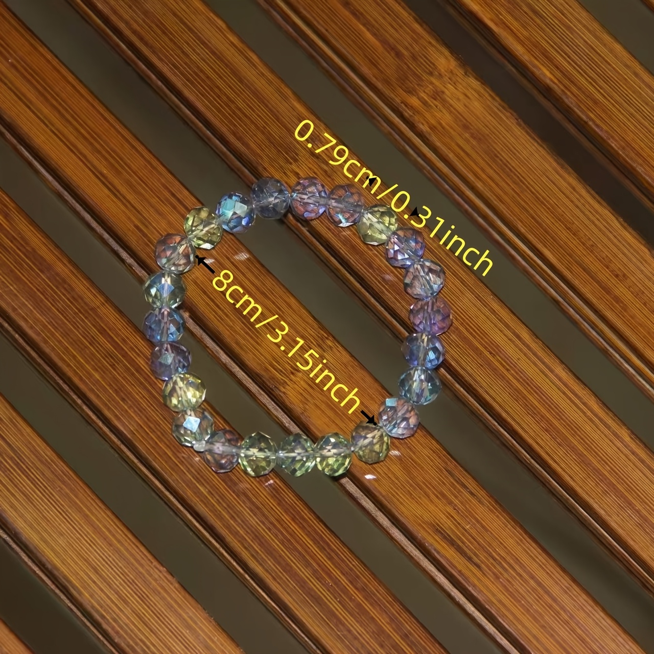 Bohemian Style Crystal Bracelet Multicolor Gemstone Bangle